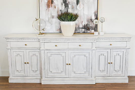 Taylor Mango Wood Breakfront, White