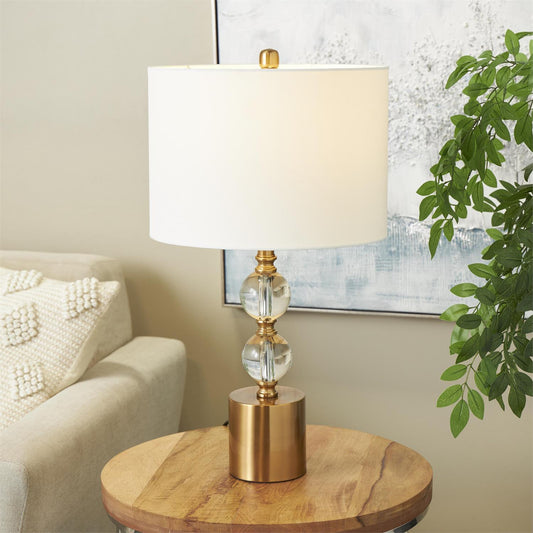 Crystal Stacked Orbs Table Lamp