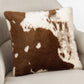 Brown Urban Faux Cowhide Throw Pillow