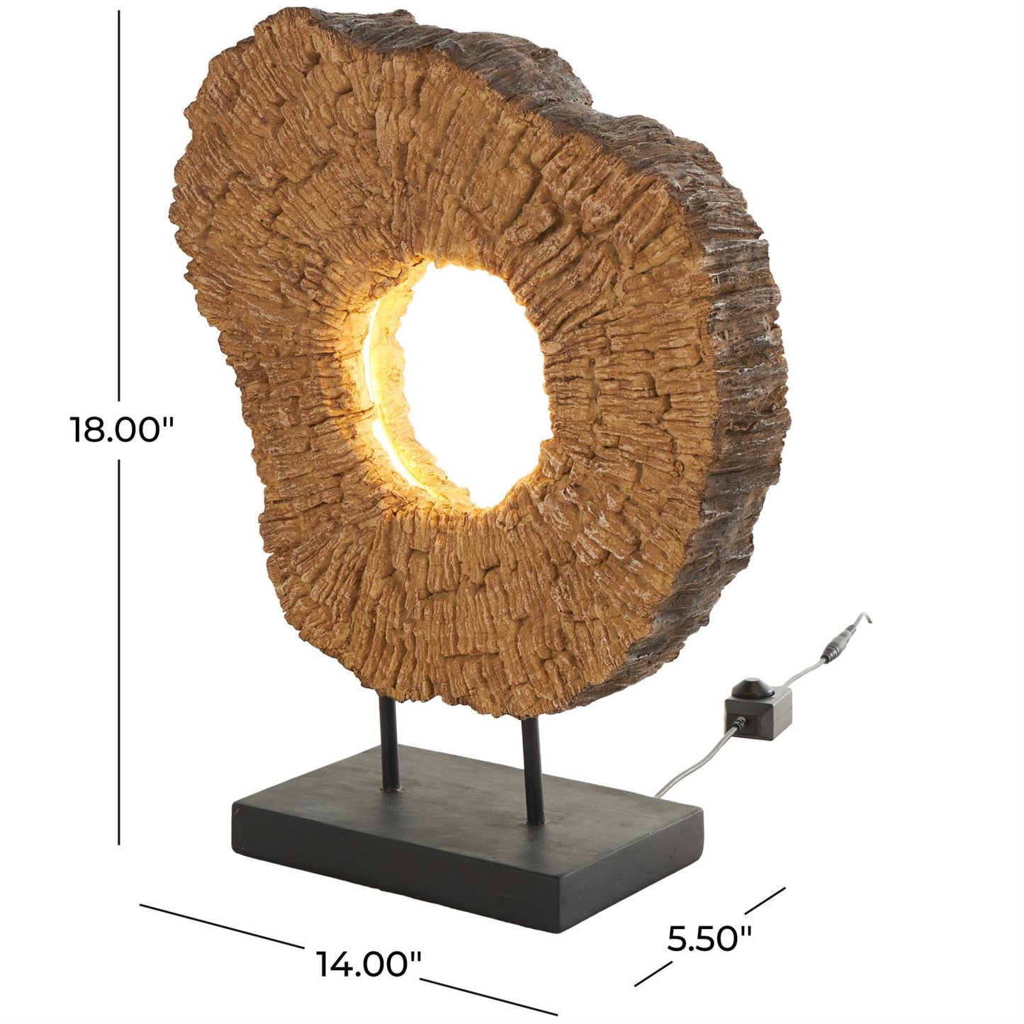 Resin Live Edge Table Lamp