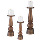 Butter Rum Candleholders, Set of 3