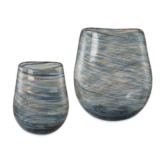 Aurora Swirl Vases, Set of 2