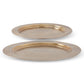 Set of 2 Textured Gold Rimmed Trays