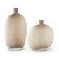 Flat Frosted Bottle Vase, Brown (Various Sizes)