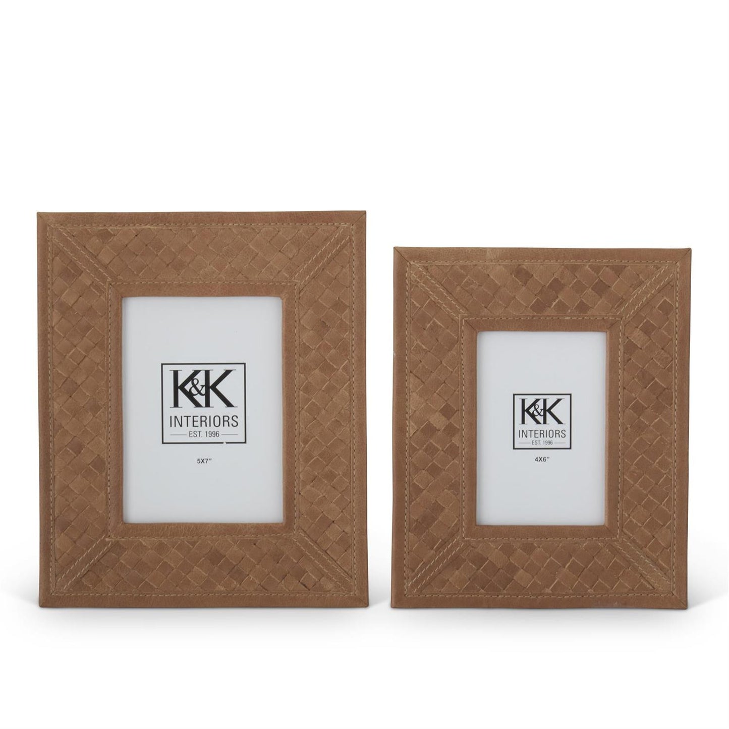 Tan Woven Leather Picture Frame (Various Sizes)