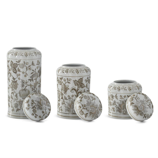 Chinoiserie Lidded Jars (Various Sizes)