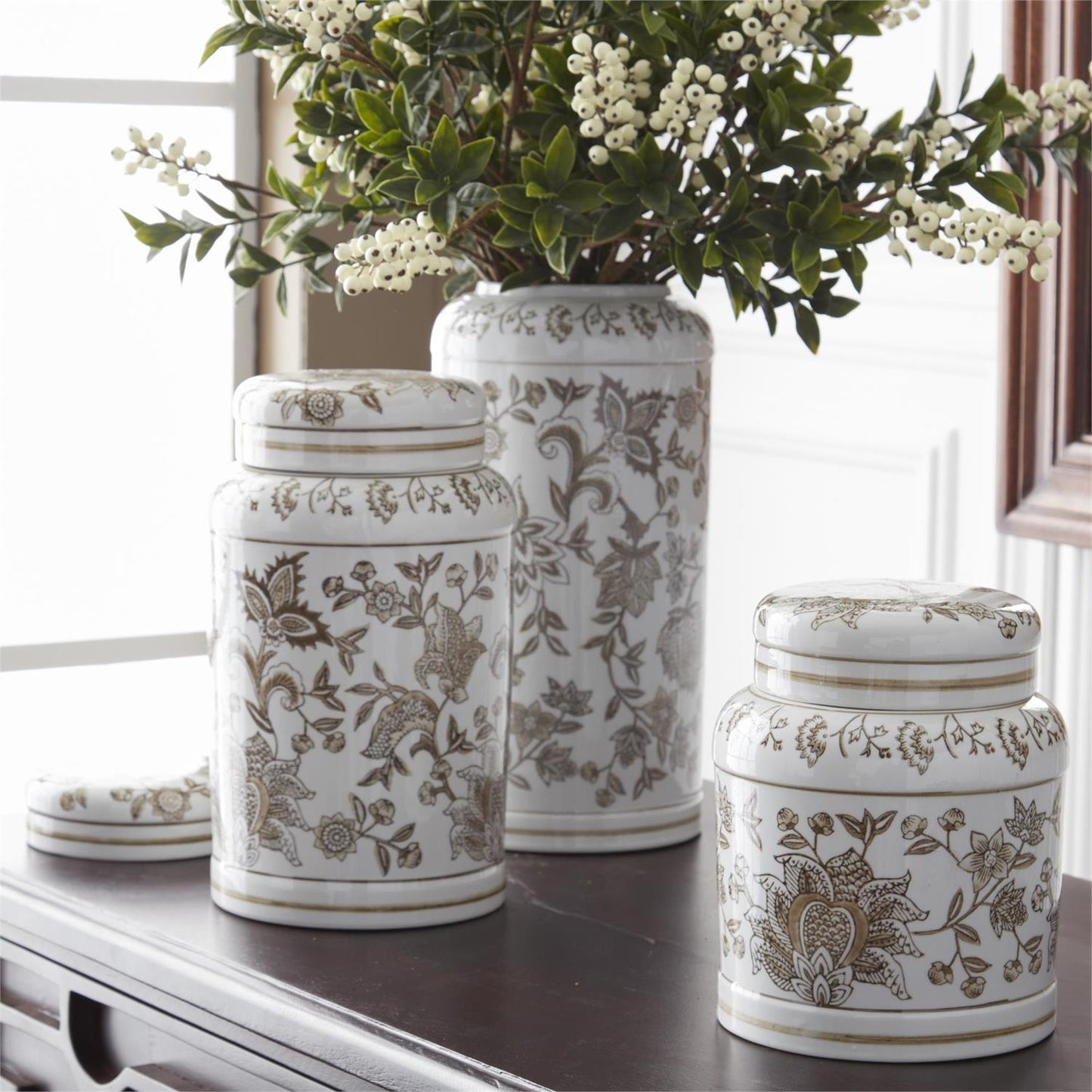 Chinoiserie Lidded Jars (Various Sizes)