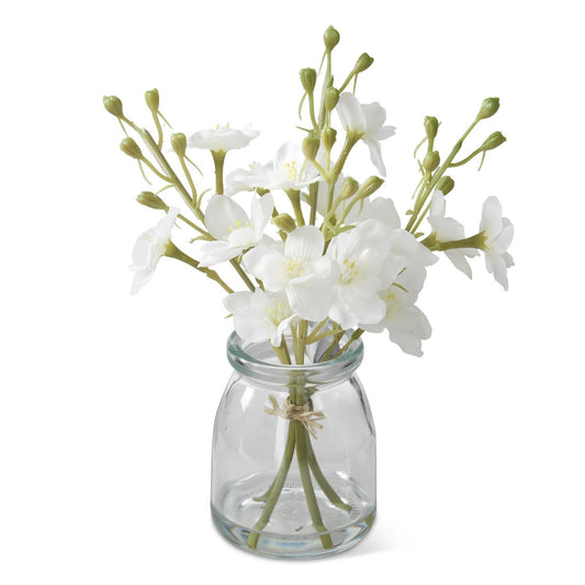 White Delphinium in Acrylic Water