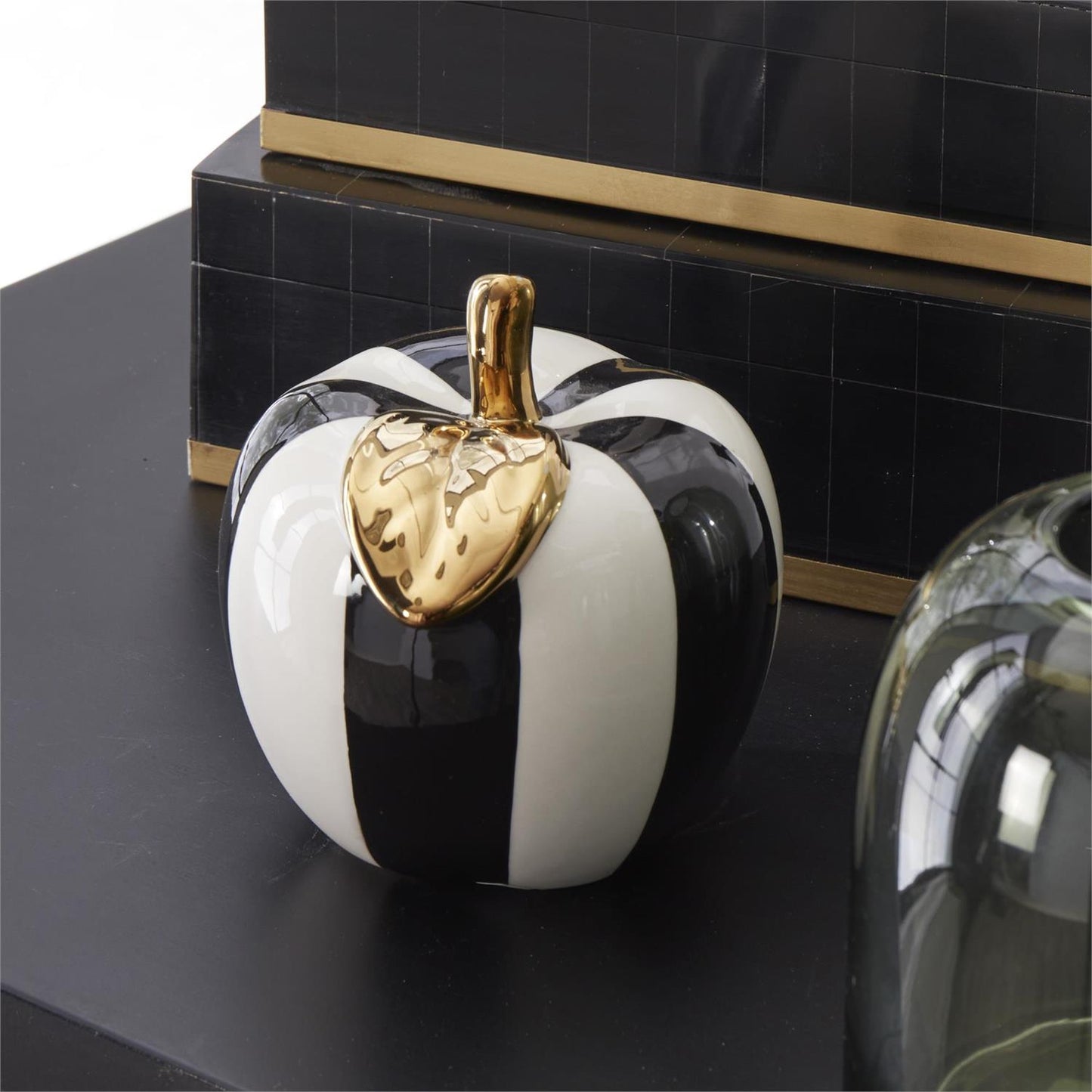 Black/White Striped Apple