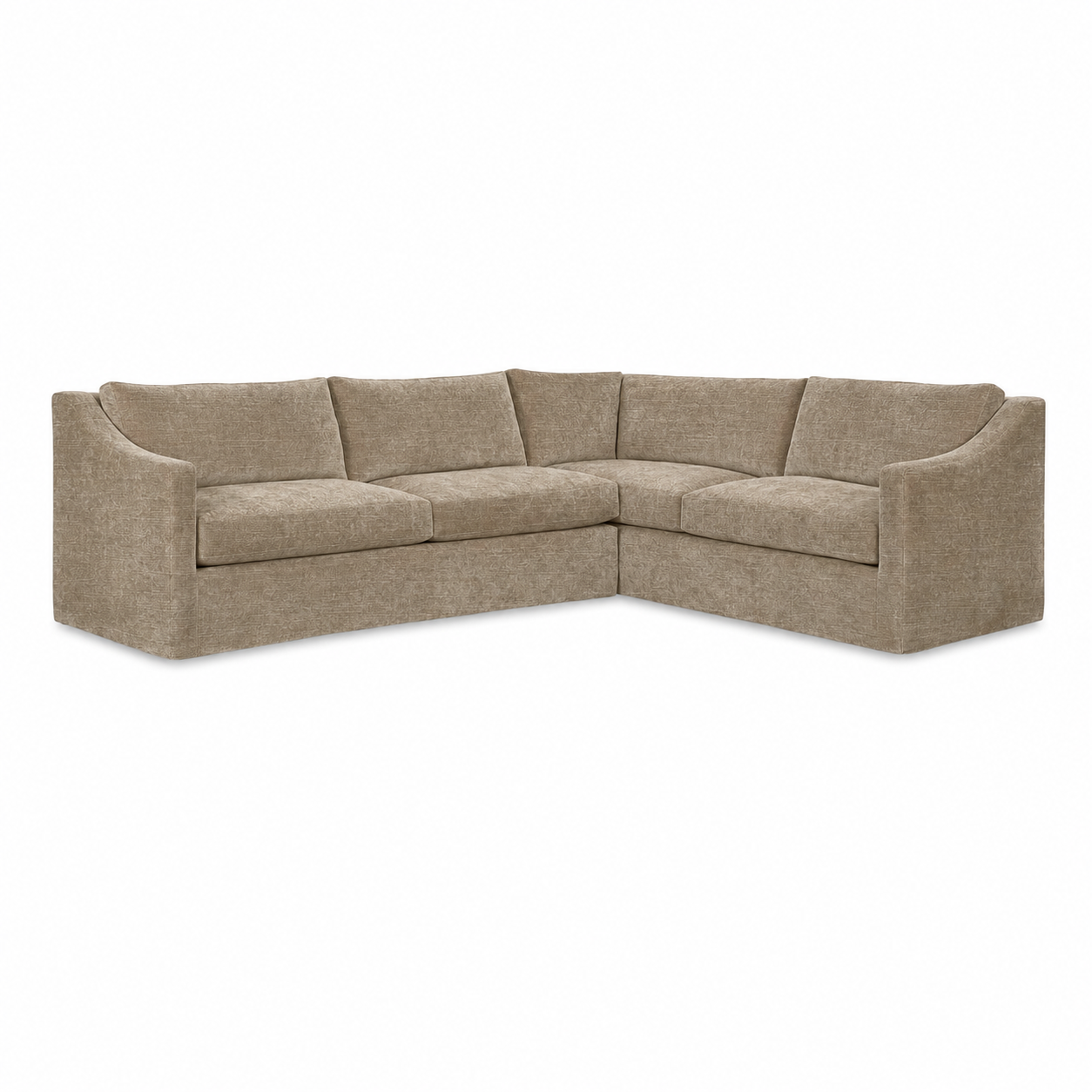 Kipton 2 Piece Sectional Sofa, Puttey Velvet