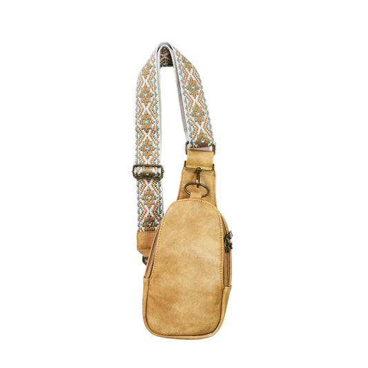 The Isla | Sling Bag with Guitar Strap: Brown