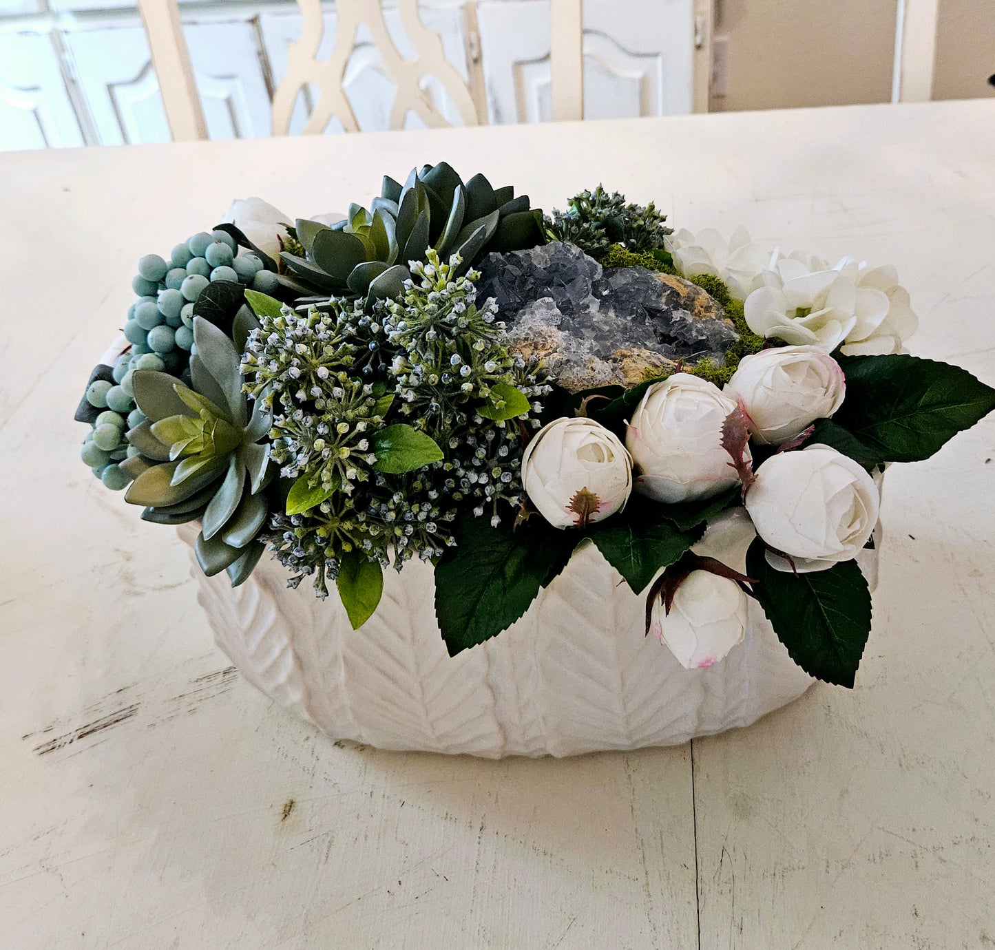 Blue Geode Centerpiece