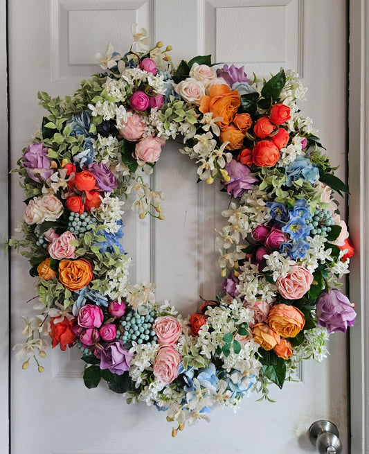 Large Colorful Wreath
