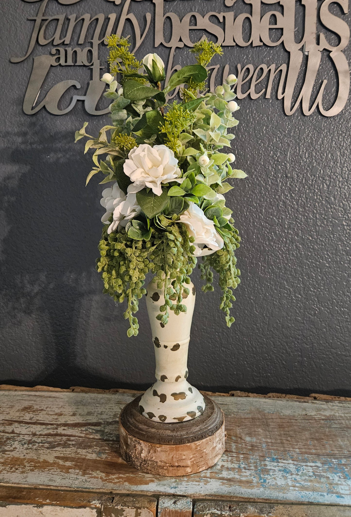 Candle Topper With Gardenia