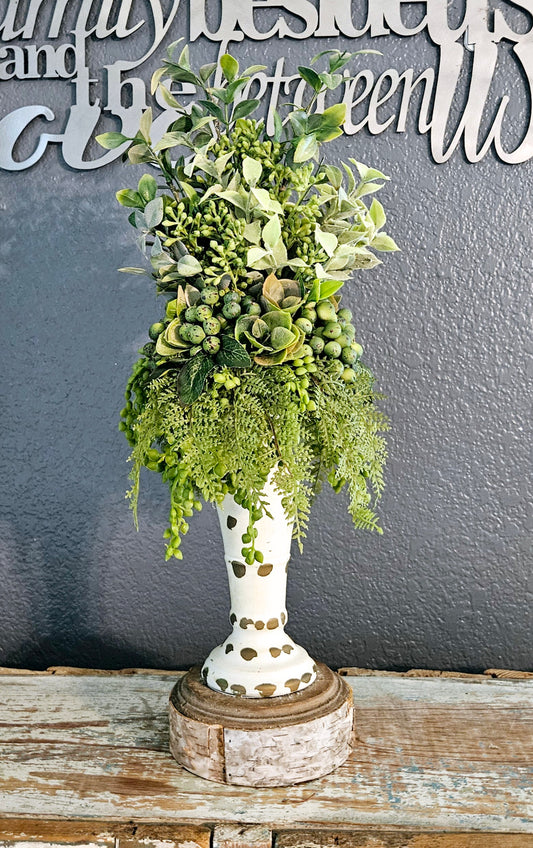 Greenery Candle Topper