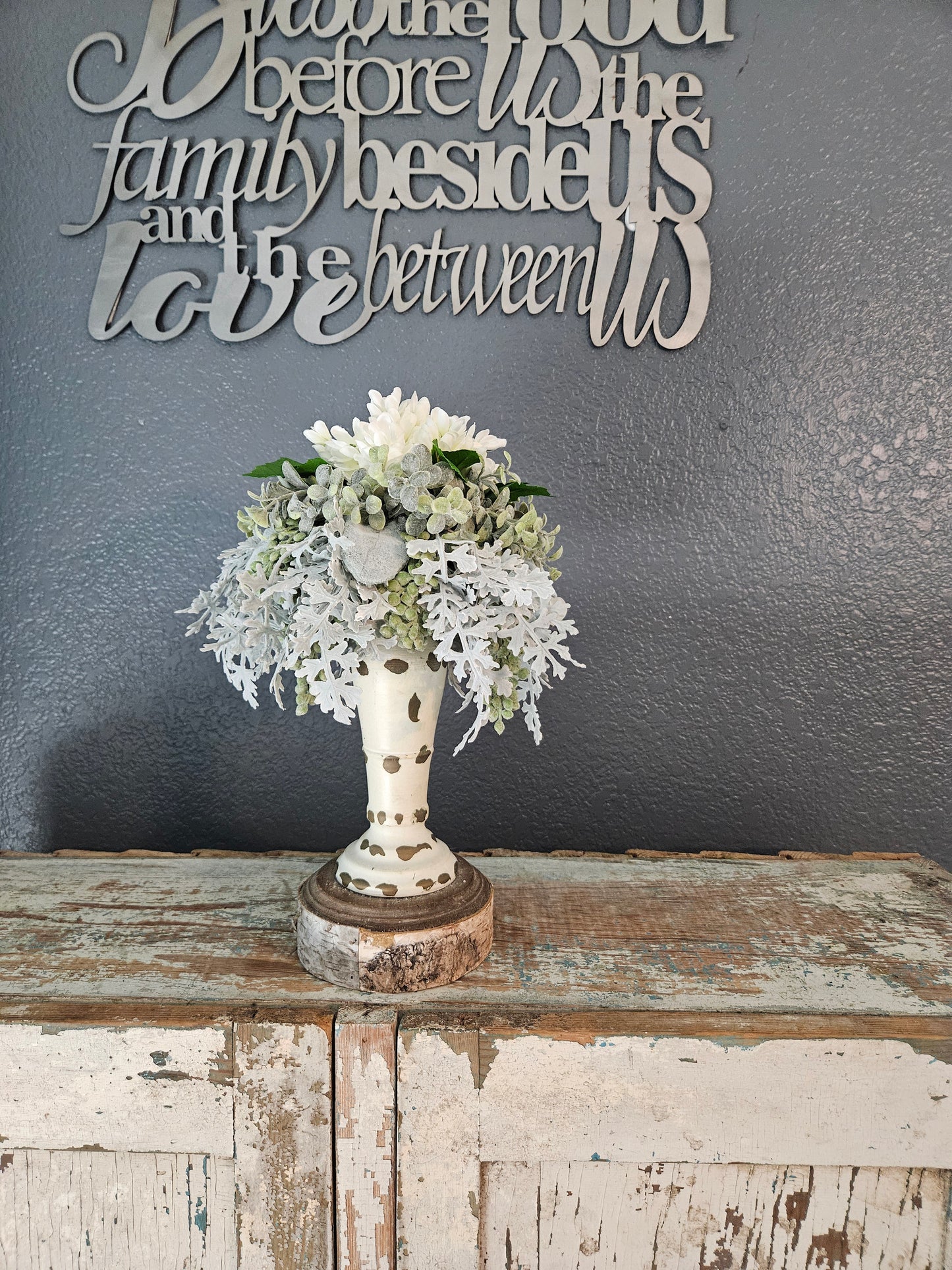 Gray Tones Candle Topper