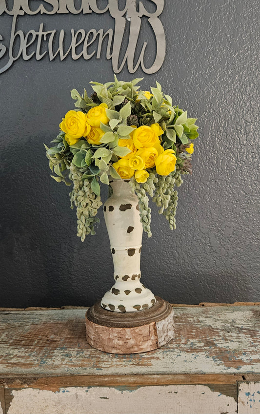 Yellow Ranunculus Candle Topper