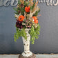 Fall Candle Topper with Small Pinecones