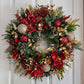 Red & Gold Christmas Wreath