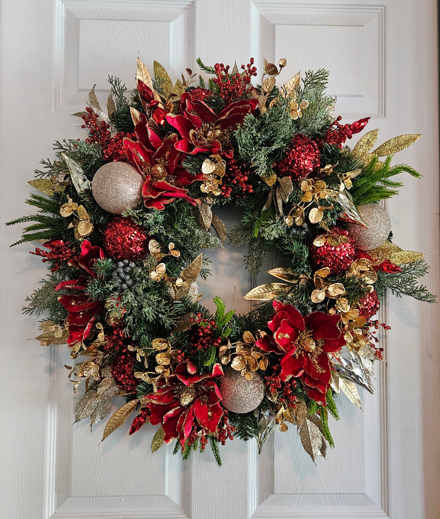 Red & Gold Christmas Wreath