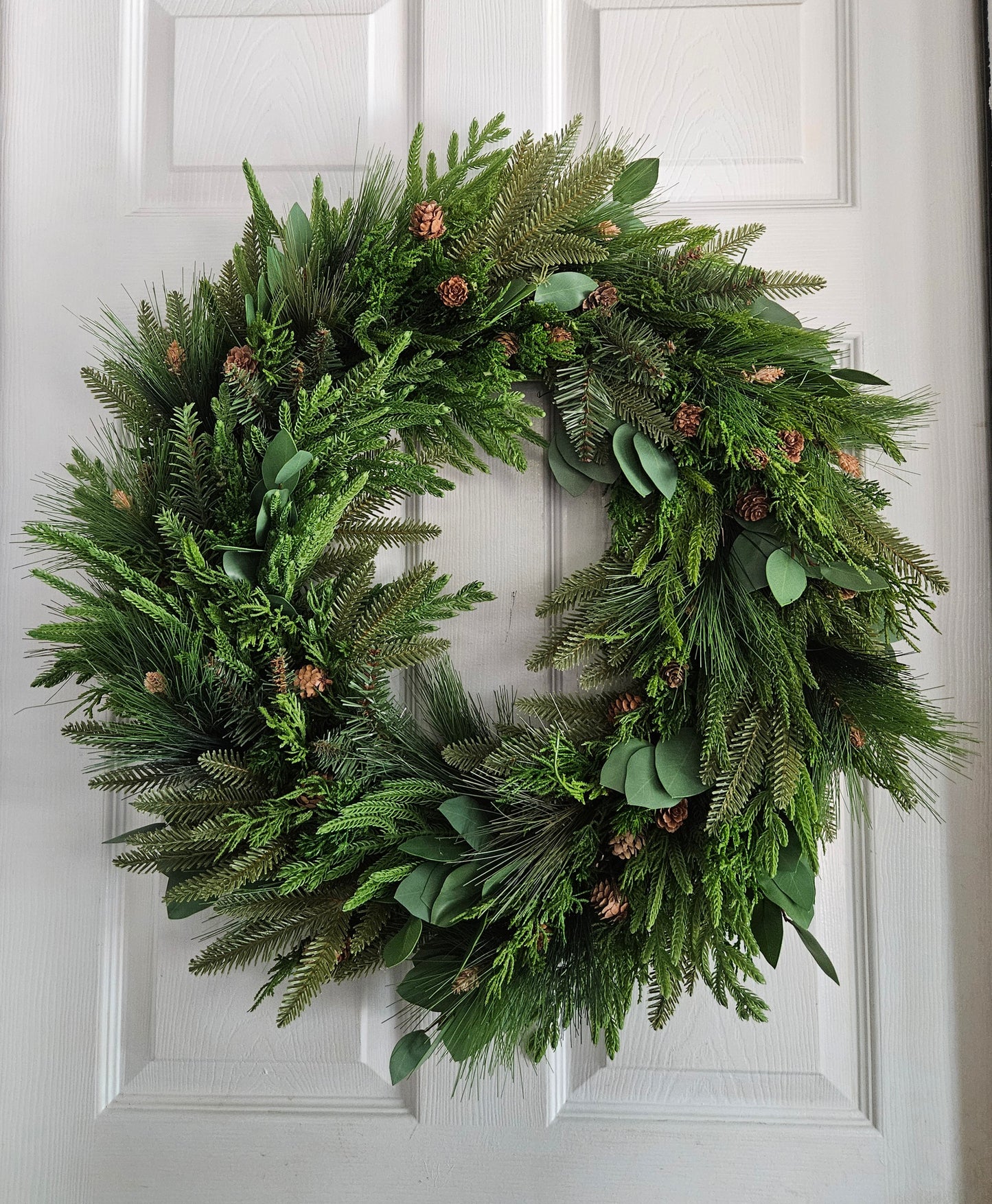 Mixed Winter Greenery Wreath