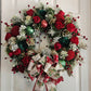 27" Christmas Wreath With Real Touch Roses