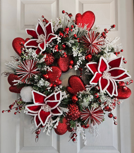 Red Mitten Wreath