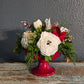 Ranunculus And Magnolia Pedestal Arrangement