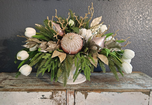 Christmas Pedestal Centerpiece