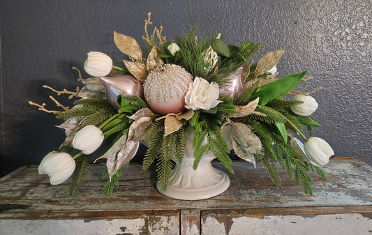 Christmas Pedestal Centerpiece