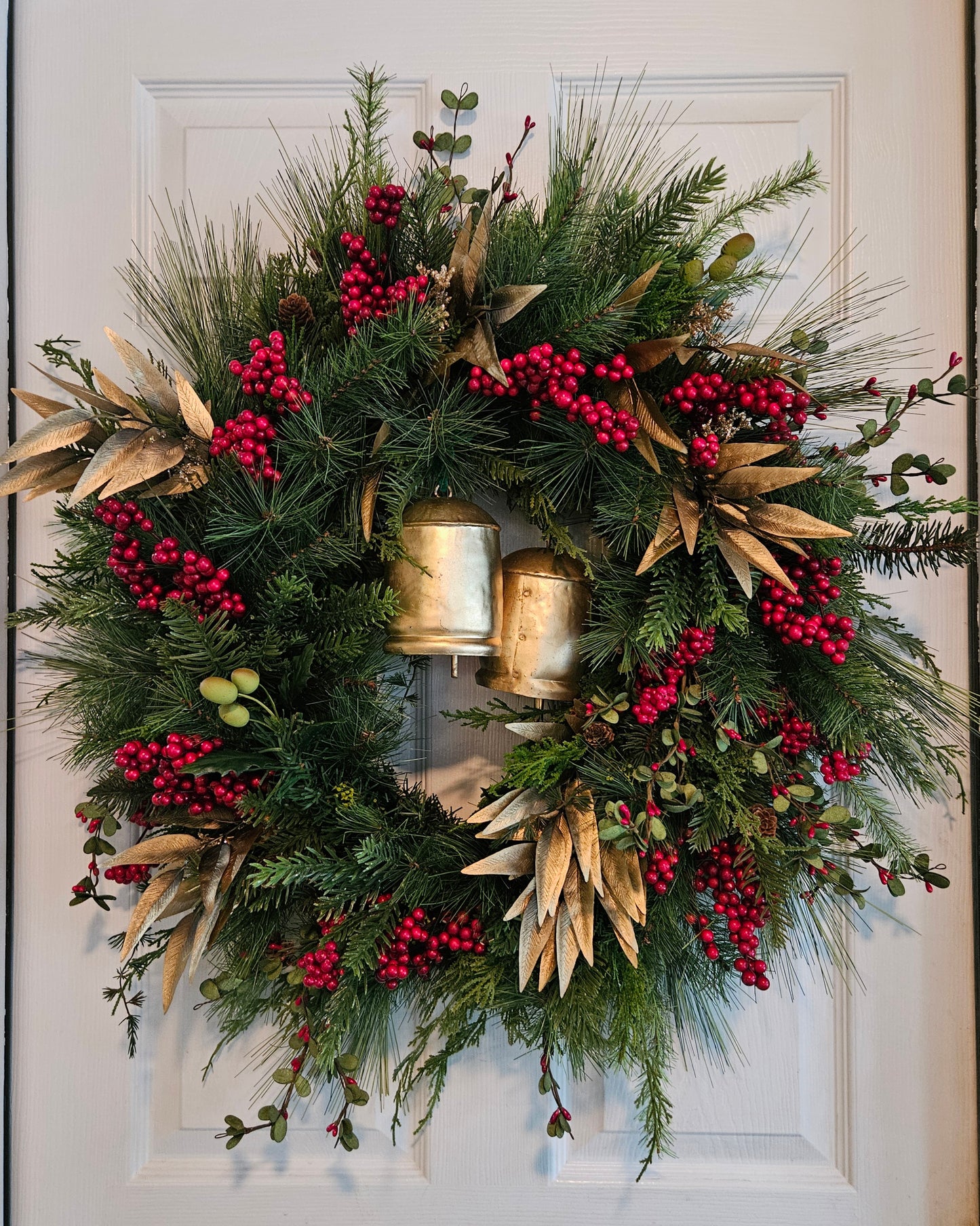 Holiday Wreath With Metal Bells