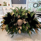 Green Velvet Poinsettias Centerpiece