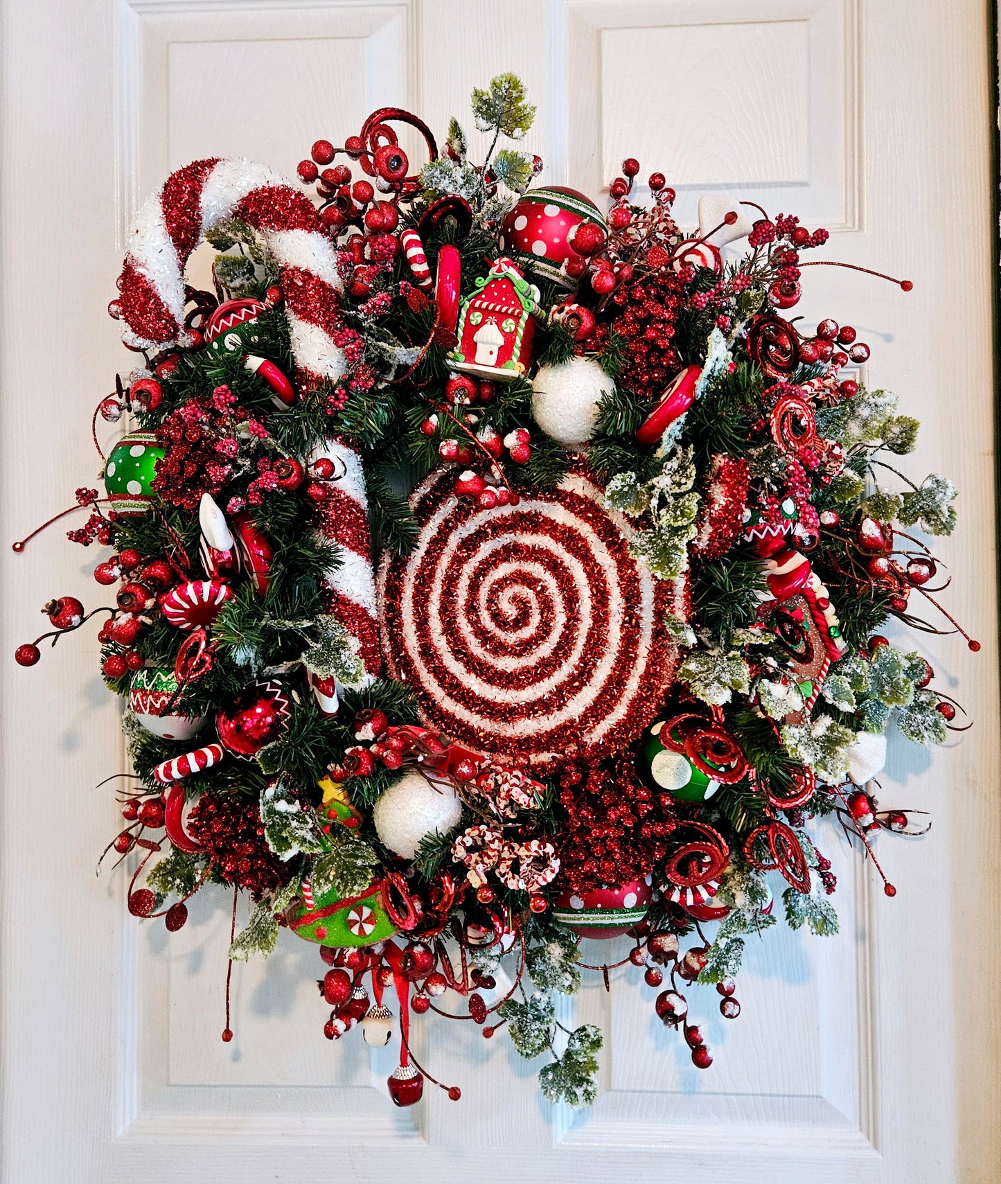 Candy Cane Whimsical Wreath