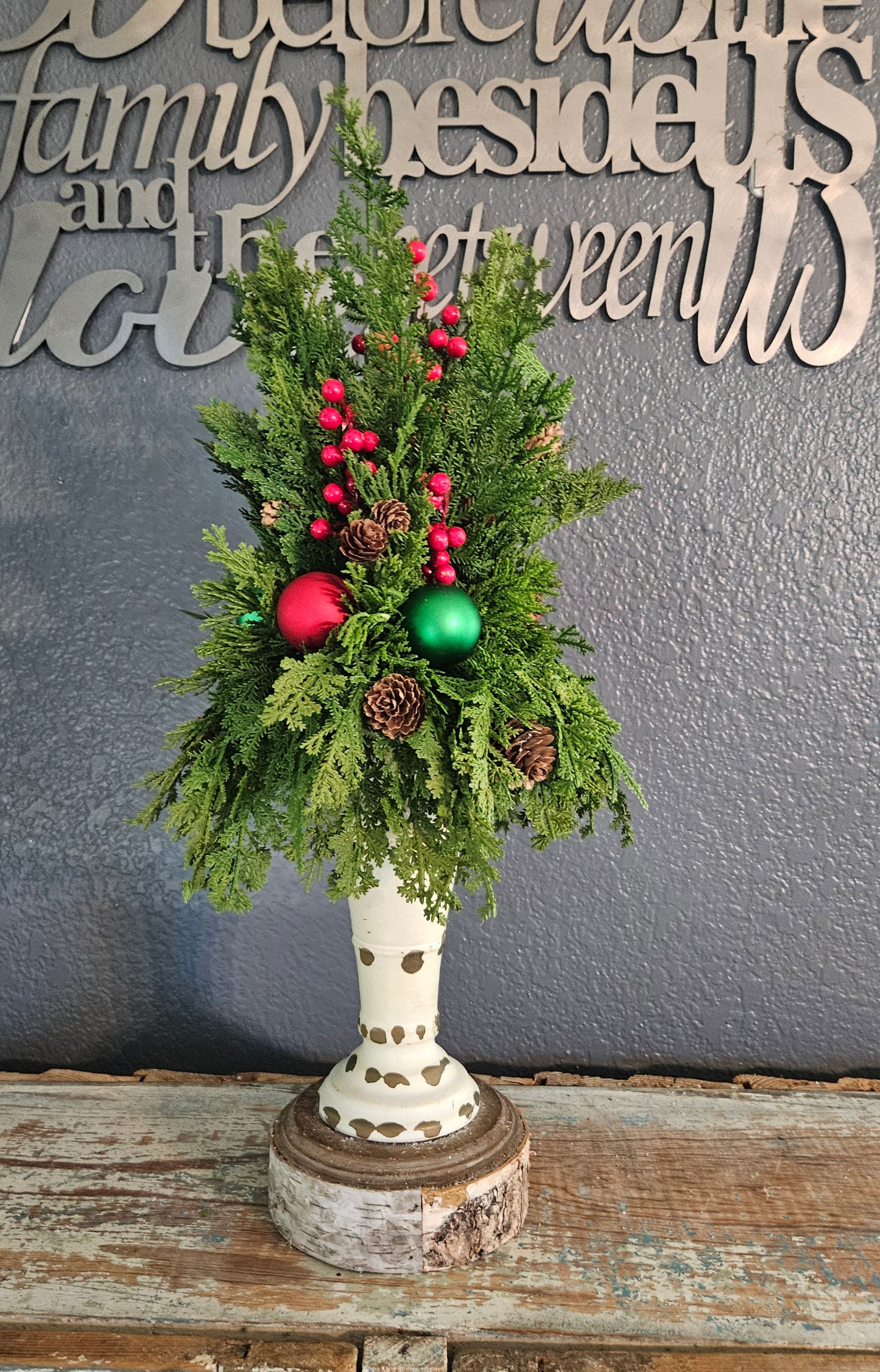 Red And Green Candle Topper