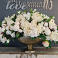 Fresh Touch Centerpiece in Gold Pedestal Container