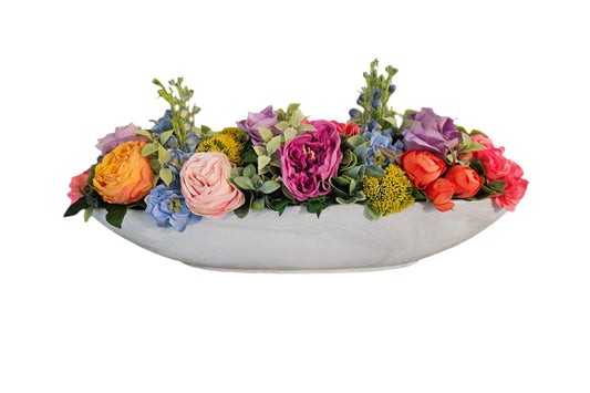 Spring Centerpiece In Oval Container