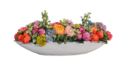 Spring Centerpiece In Oval Container