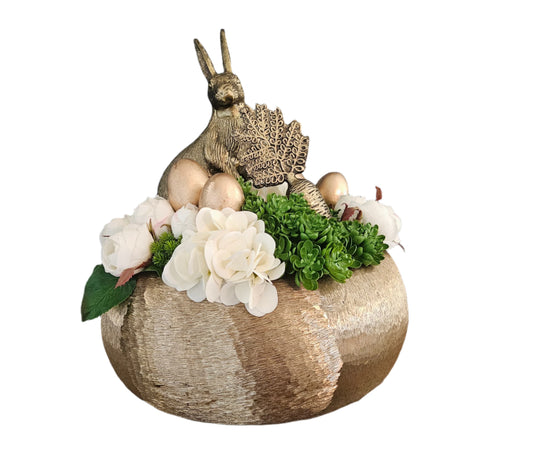 Gold Rabbit Centerpiece