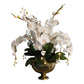 Large Orchid Centerpiece in Gold Pedestal Bowl