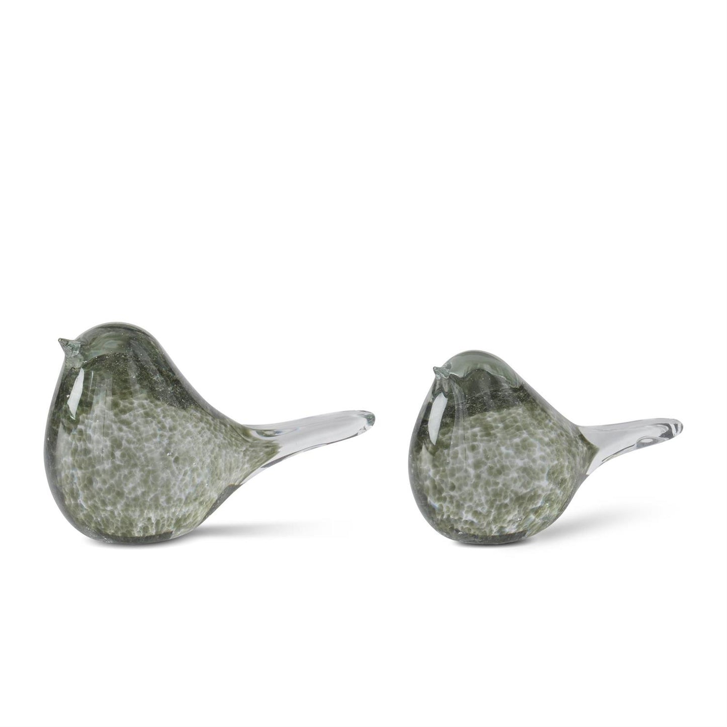 Green Speckled Glass Birds (Various Sizes)