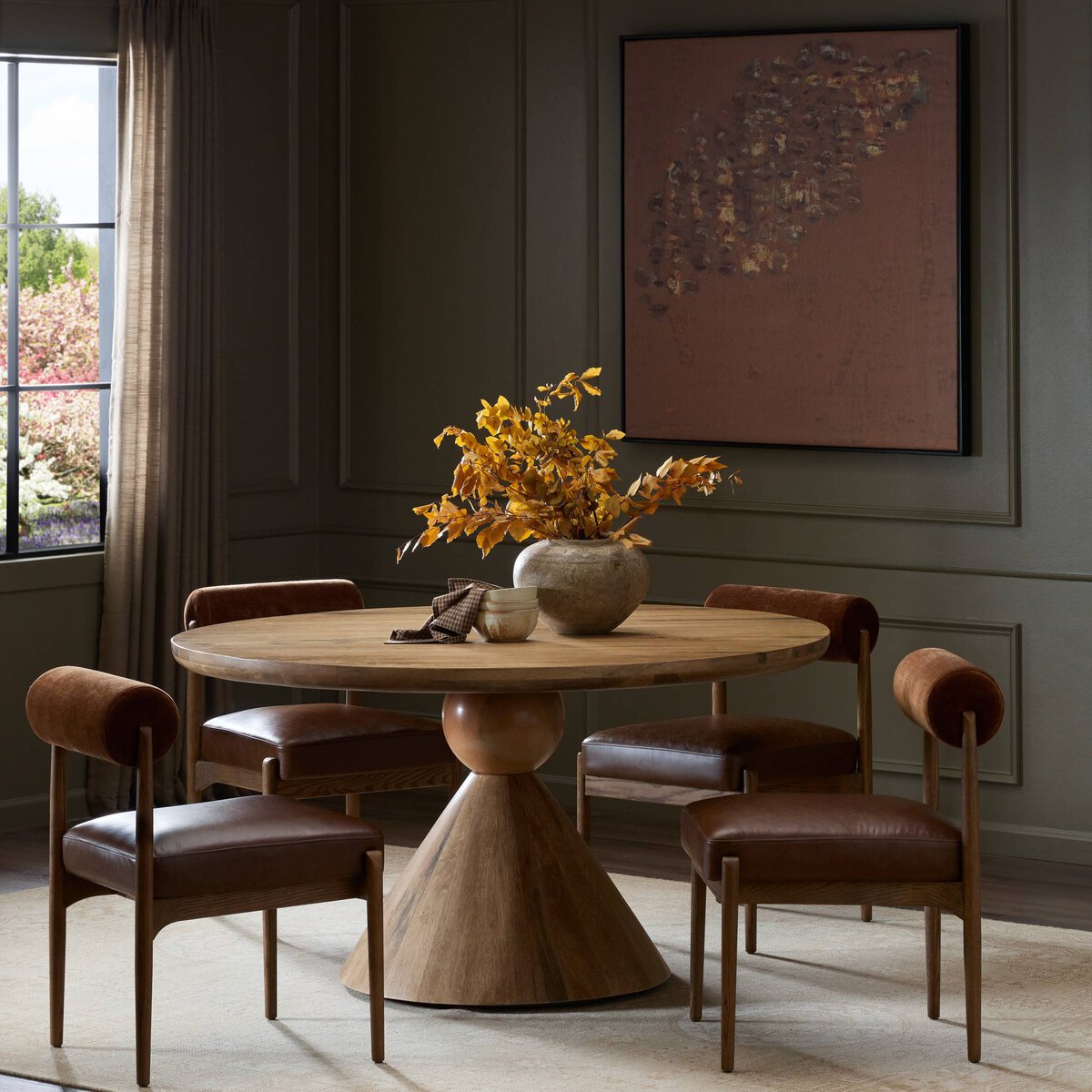 Bianca 60" Dining Table, Solid Wood