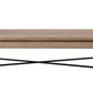 Micah Leather Bench, Mushroom