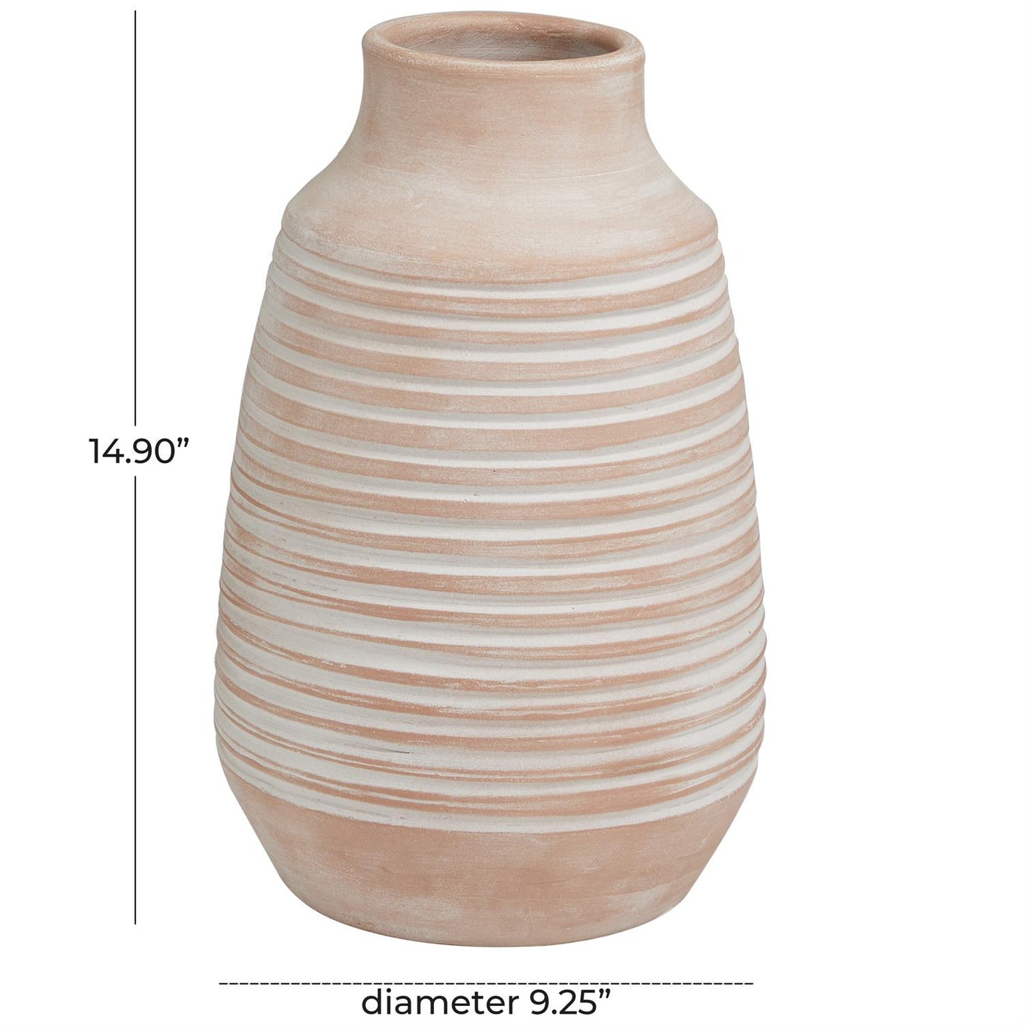 Terracotta Ribbed Vase (Various Sizes)