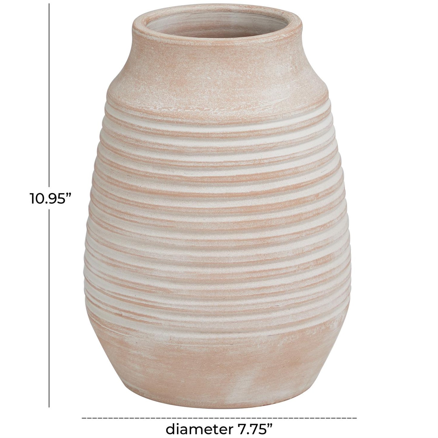 Terracotta Ribbed Vase (Various Sizes)