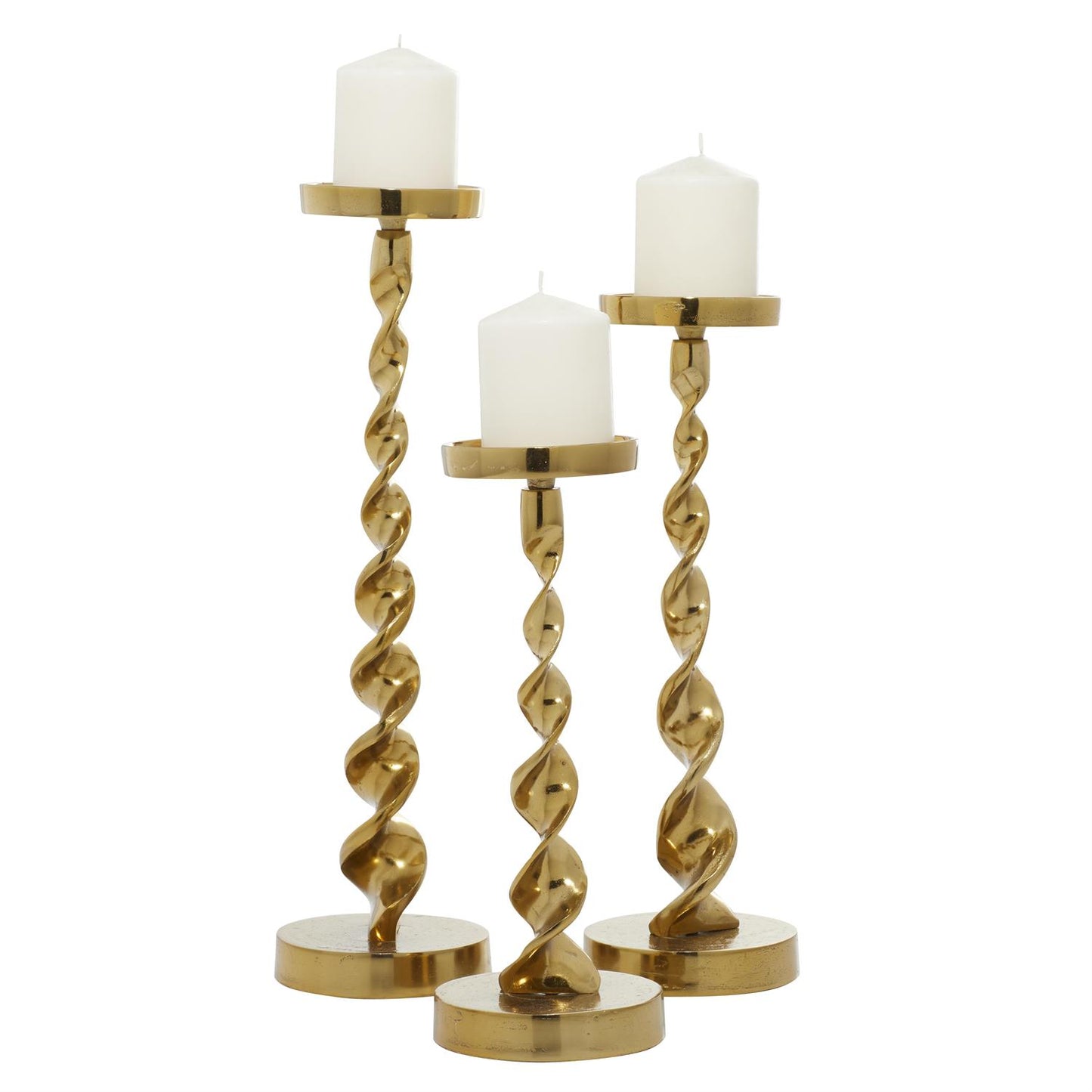 Set of 3 Twisted Candle Holder