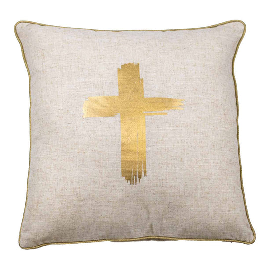 Gold Cross Pillow