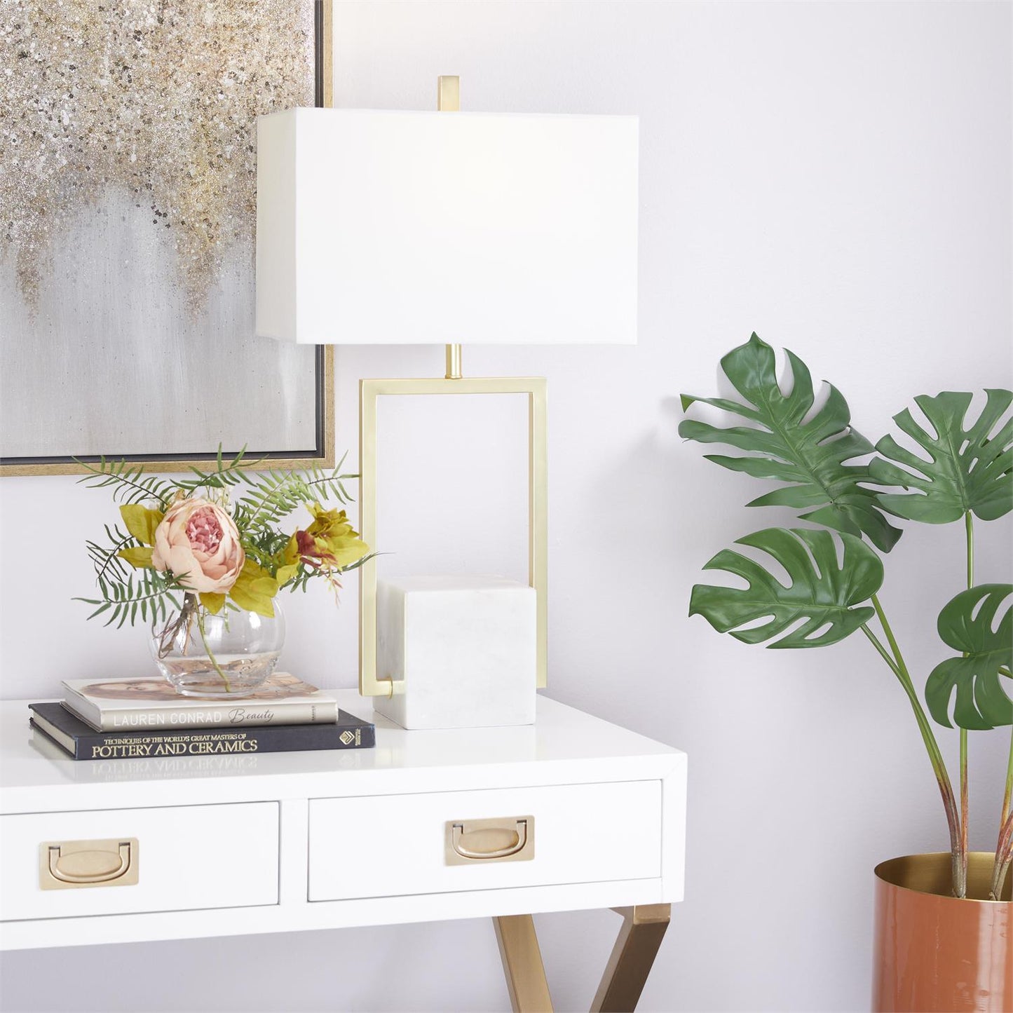 Gold Marble Table Lamp