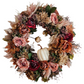 Dried Look Roses Fall Wreath