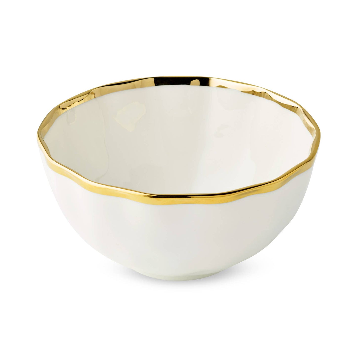 Regency Gold & White Cereal Bowl