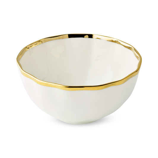 Regency Gold & White Cereal Bowl